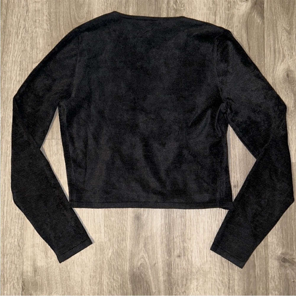 FRAME Velvet Tie Top Noir Black - Picture 4 of 10
